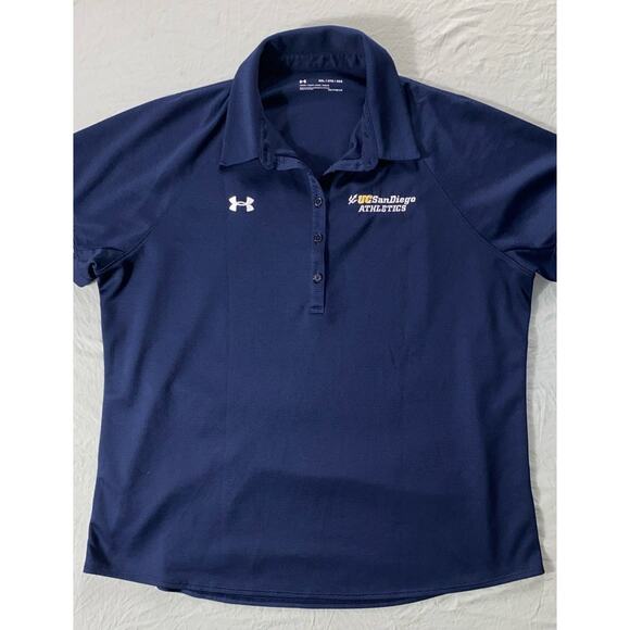 Under Armour Heat Gear Loose Women's Polo Shirt. UCSD Triton Athletics. 2XL, EUC - Picture 1 of 6